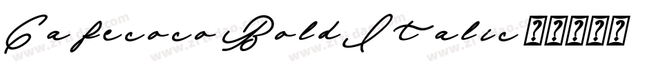 Cafecoco BoldItalic字体转换